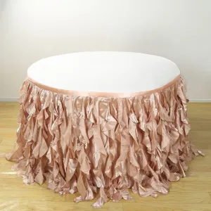 Taffeta Table Skirt 14ft Nude - Curly Willow Table Cover