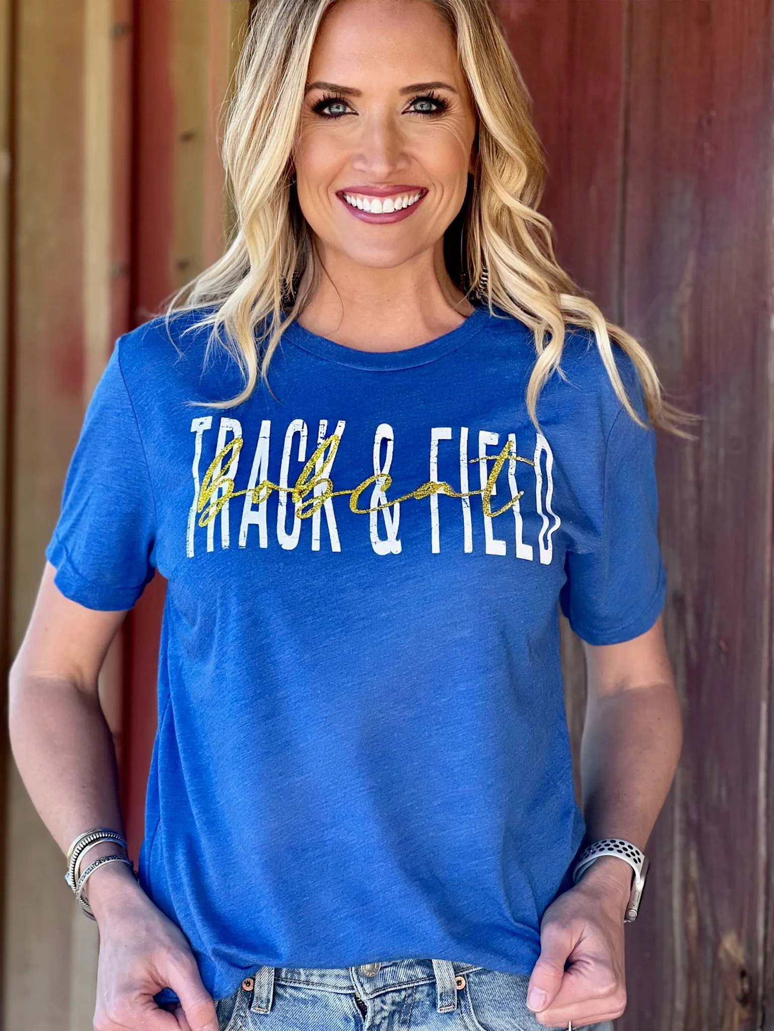 Track & Field Tee in White Ink - Customizable