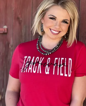 Track & Field Tee in White Ink - Customizable