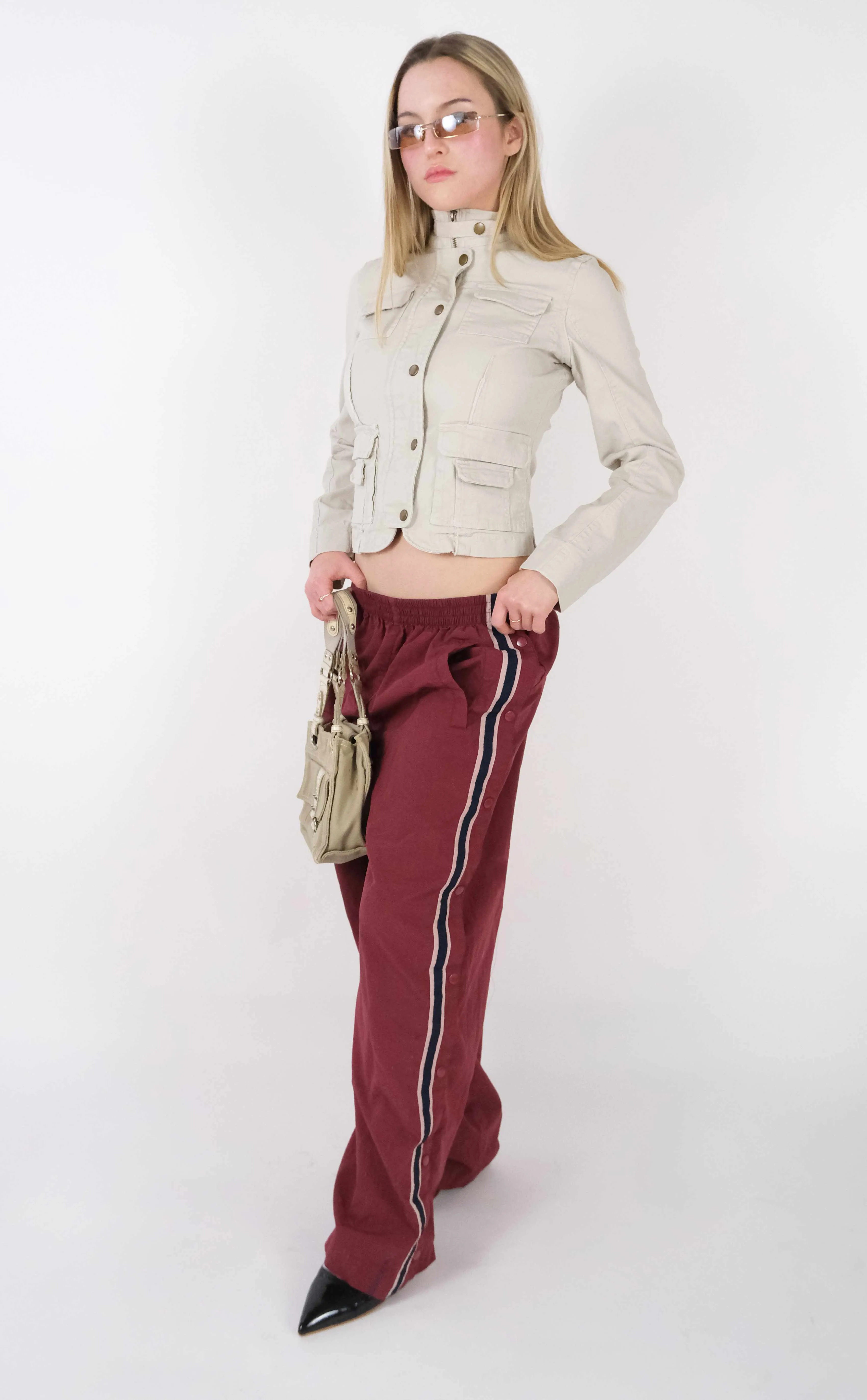 Vintage Wine Track Pants (M)