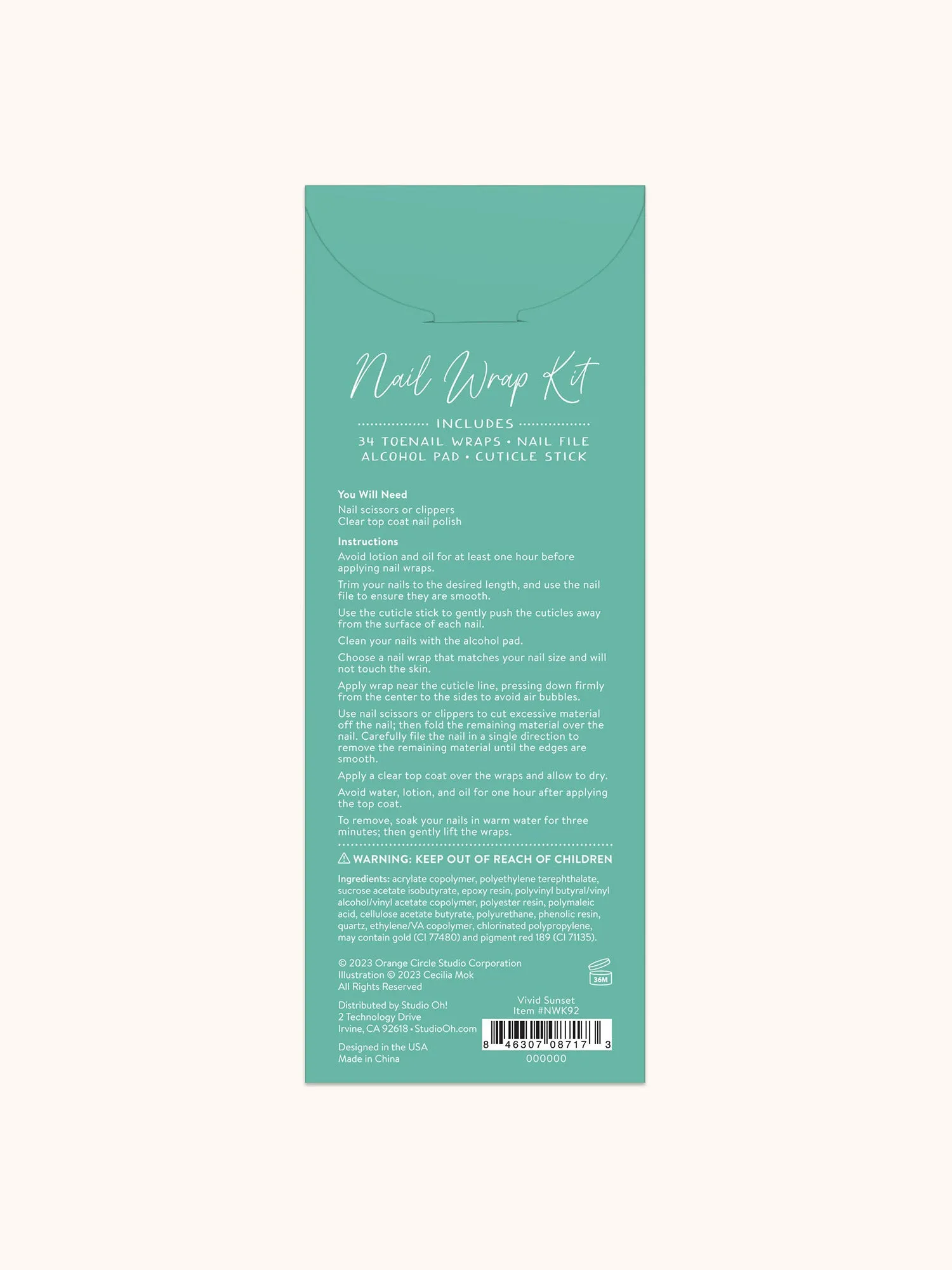 Vivid Sunset Pedi Nail Wrap Kit