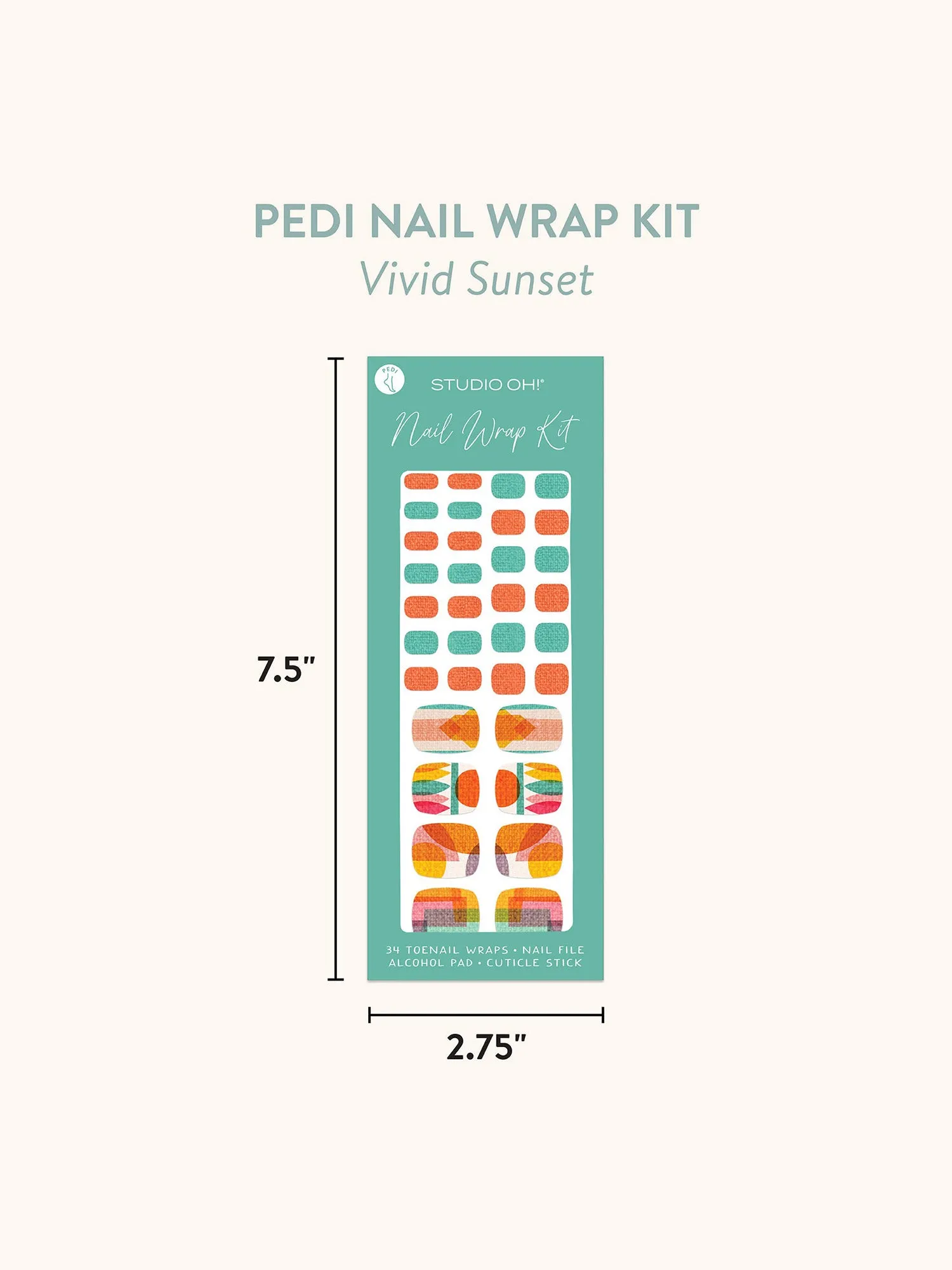 Vivid Sunset Pedi Nail Wrap Kit