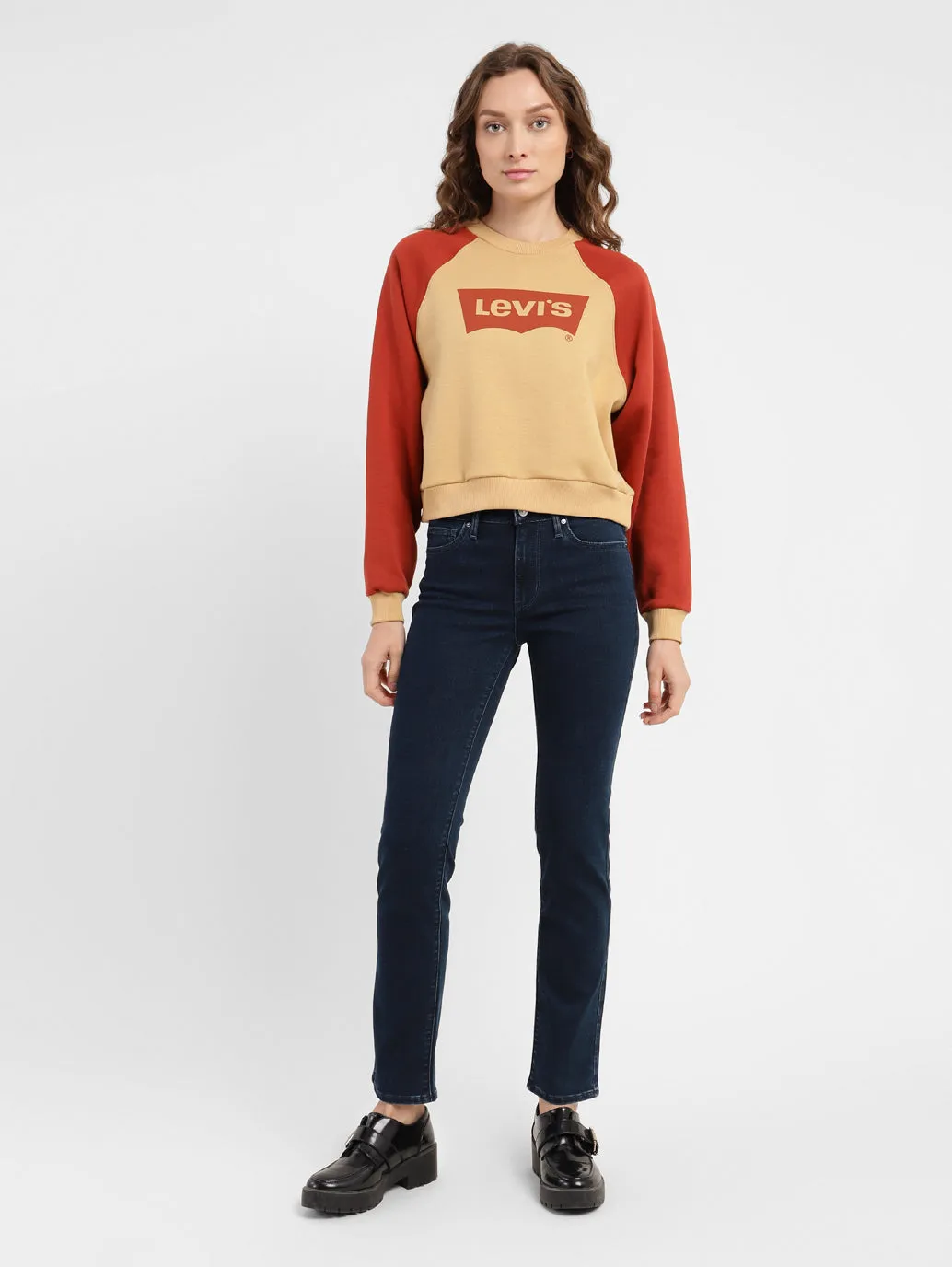 Women's 712 Blue Slim Fit Mid Rise Jeans